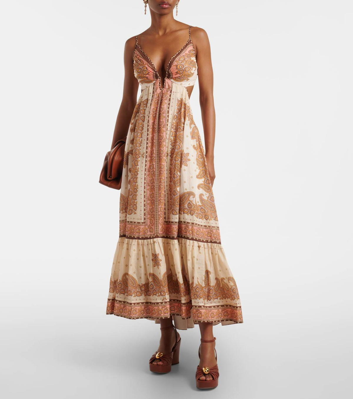 Zimmermann Maxine flowing paisley ramie maxi dress